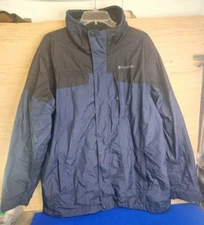 Columbia Bugaboo Windbreaker Ski Jacket Navy Blue/black Mens Size Large