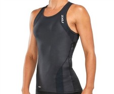 New 2XU Women Perform Tri Singlet Black Small WT4857a