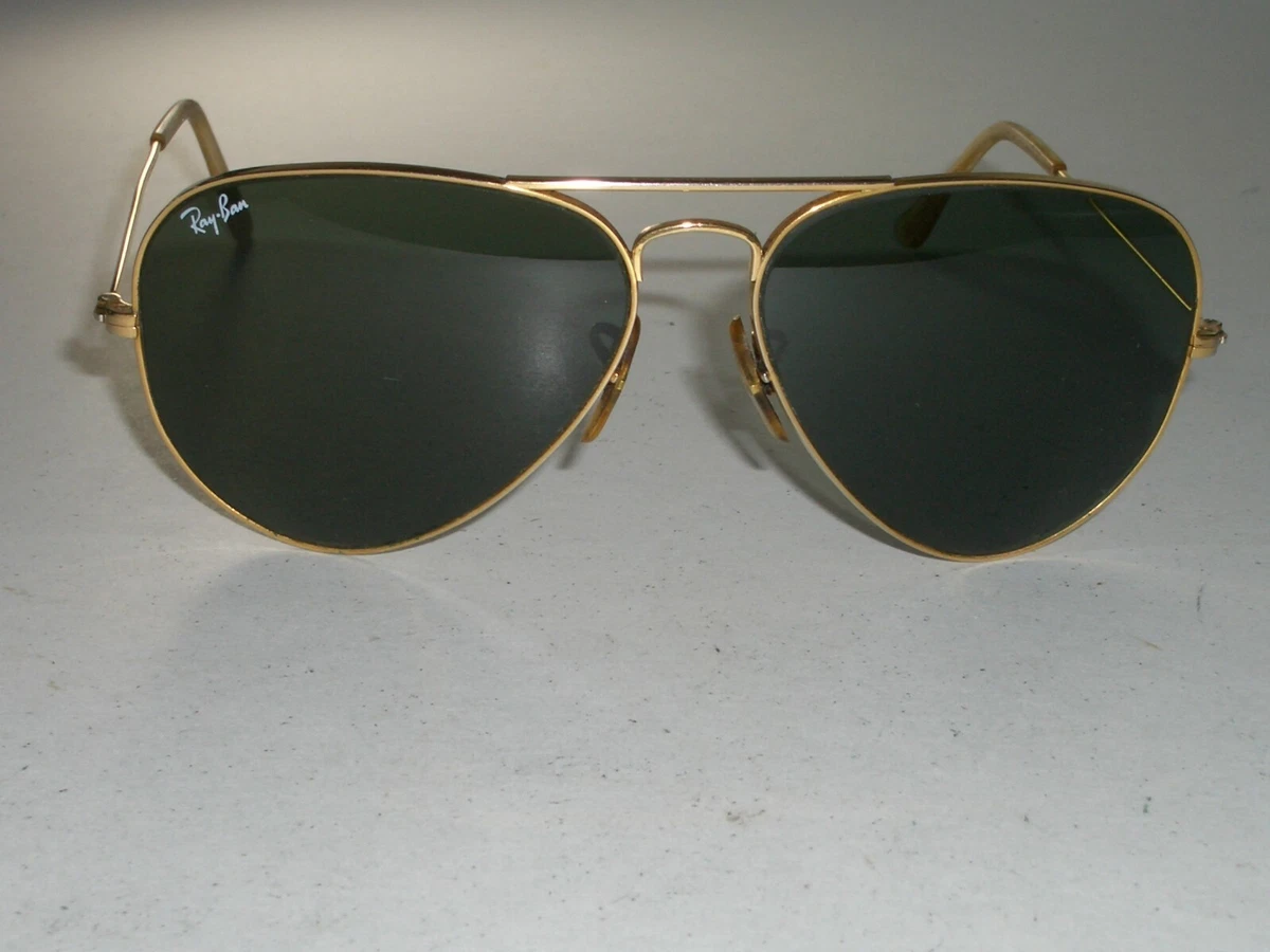 58[]14 VINTAGE BAUSCH & LOMB RAY-BAN L0205 GEP G15 TEAR-DROP AVIATOR  SUNGLASSES