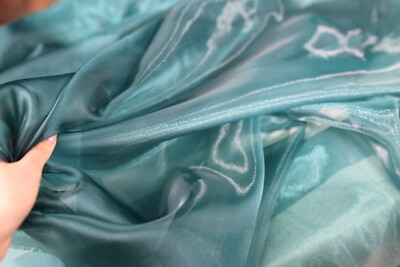 47 colors Crystal Sheer Organza Fabric By the Yard for Wedding, Costumes, Decor