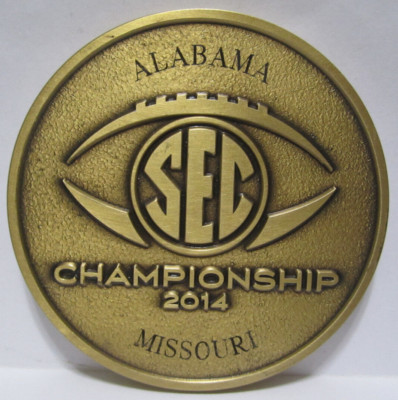 2014 SEC FOOTBALL CHAMPIONSHIP COIN ALABAMA CRIMSON TIDE VS MISSOURI TIGERS