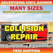 COLLISION REPAIR Advertising Banner Vinyl Mesh Sign service car auto mechanic
