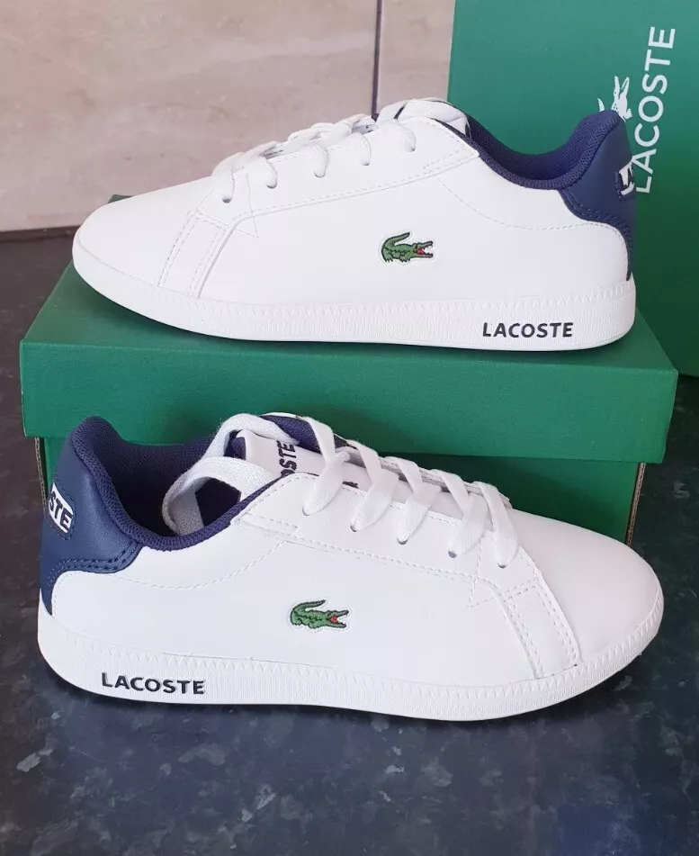 Lacoste Infant Boys Girls Graduate Trainers Kids Children Junior RRP 55