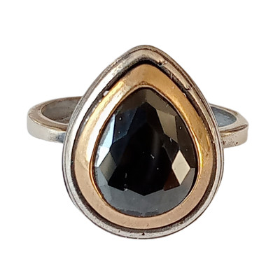 Turkish Fine Jewelry 925 Sterling Silver Black Onyx Hurrem Sultan Ring Size 7.25
