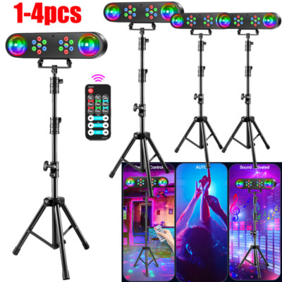 4pcs Bracket Effect Lights w/Stand & Telbum Party Bar Light Set & Mobile Stage