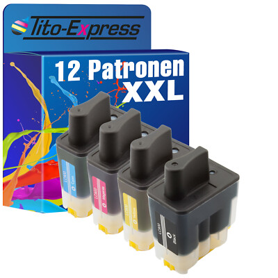 12 Patronen XL PlatinumSerie für Brother LC-900 DCP-105 C DCP-110 C DCP-115C DCP