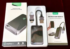 Jemluse Wireless Carplay Adapter for Apple - Wired to Wireless Stable Fast