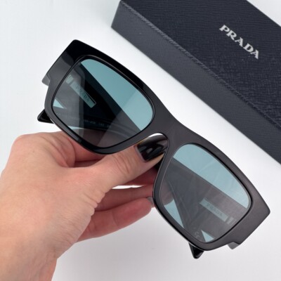 Prada Women Sunglasses Black Petrol Green Square PR10ZS  display picture 2