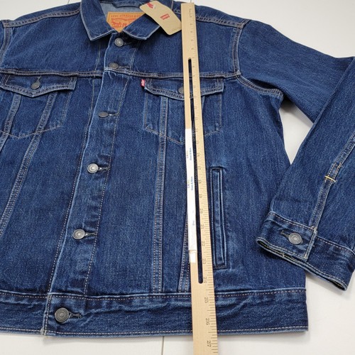 Levi's Trucker Denim Jacket Blue Men’s Size XL Long Sleeve Button Cotton New - Picture 8 of 10