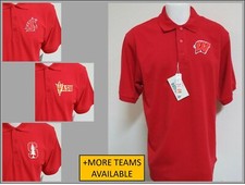 New Sz M-5XL Red NCAA Men's Cotton 85J Polo Shirt