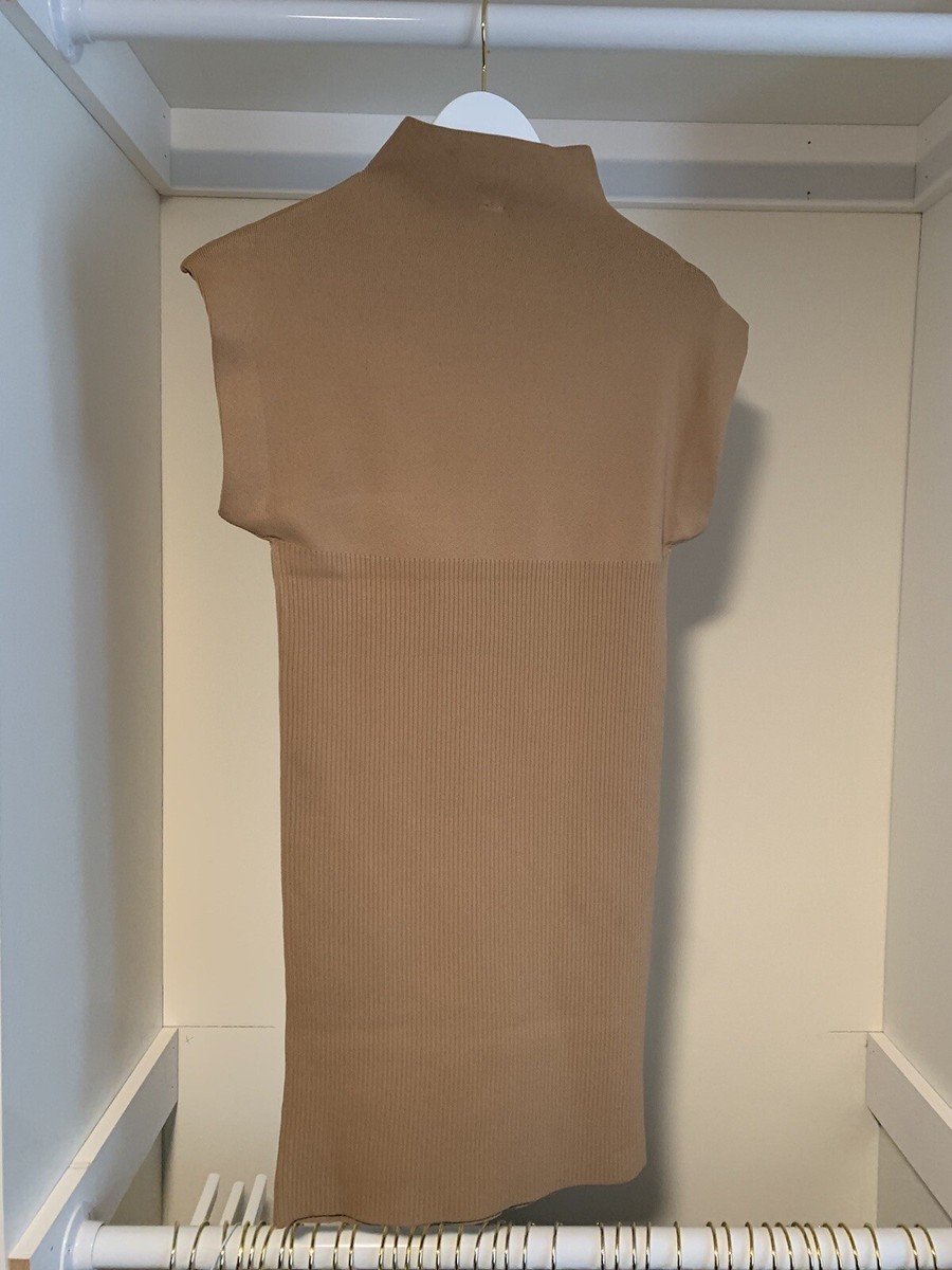 anthropologie brown mini dress By Anthropologie Mock-Neck Cap-Sleeve Mini Dress main image 0