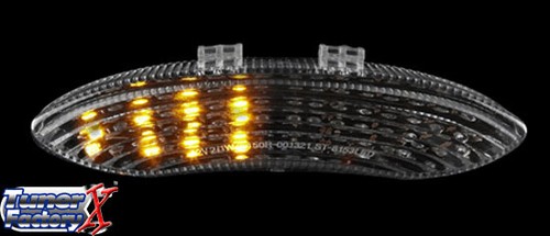 FIT TRIUMPH DAYTONA 675 CLEAR LED TAIL LIGHT INTGRATED TURN SIGNAL INDICATORS - Picture 4 of 6