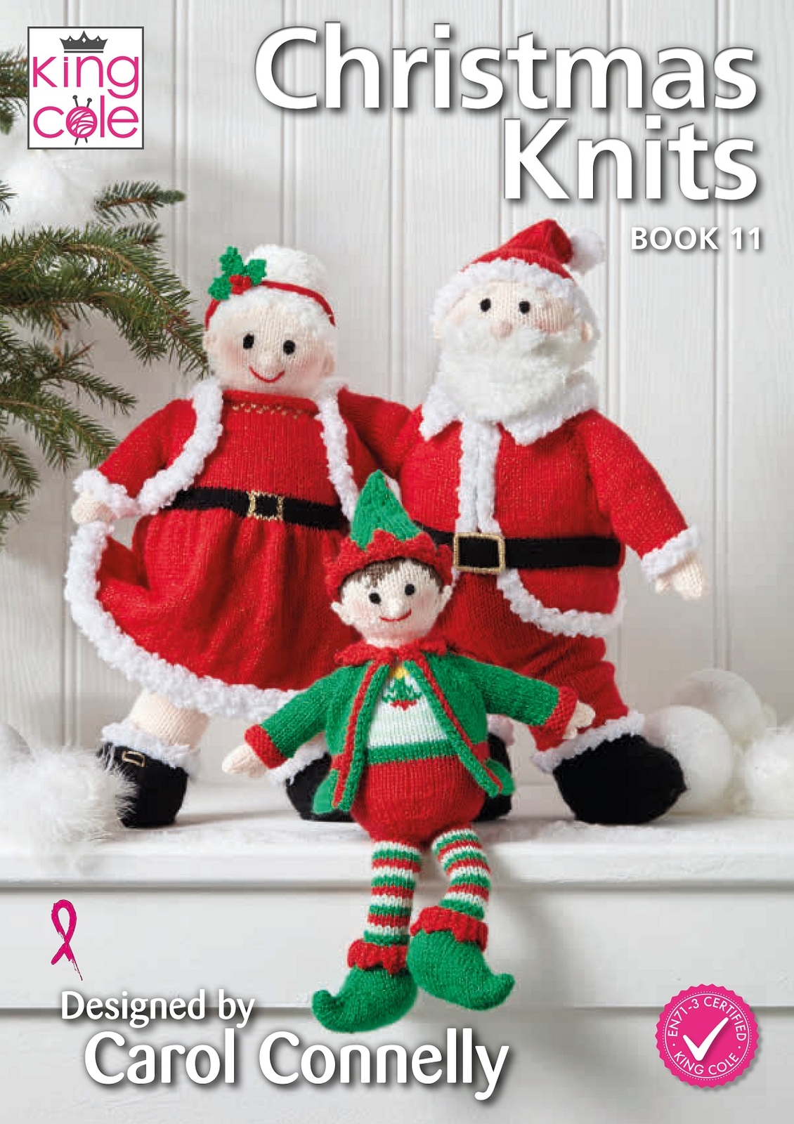 King Cole Christmas Knits Book 11 - Santa,Mrs Clause & Elf family Knit Patterns