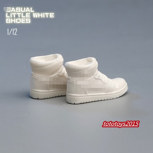 1/12 White Shoes Model Scene Clothing Prop Fit 6'' Male Action Figure Doll Toy - Picture 6 of 14