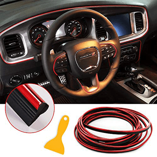 16ft/5M Car Interior Door Gap Edge Line Insert Molding Trim Decor Strip + Tool - Picture 22 of 24