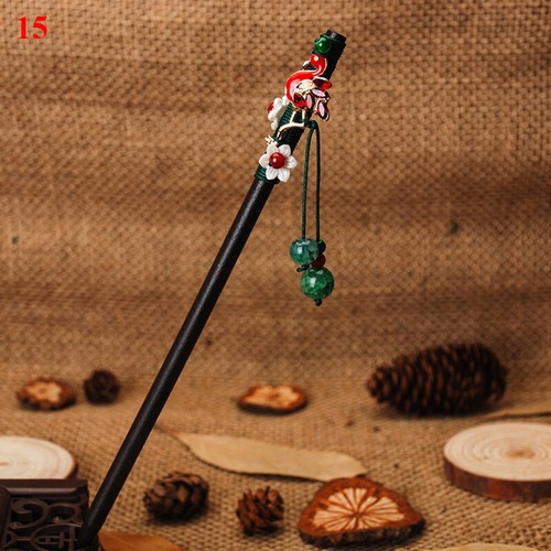Women Wooden Hairpin Chinese Style Vintage Headwear Chopstick Hair Sticks - Picture 97 of 100