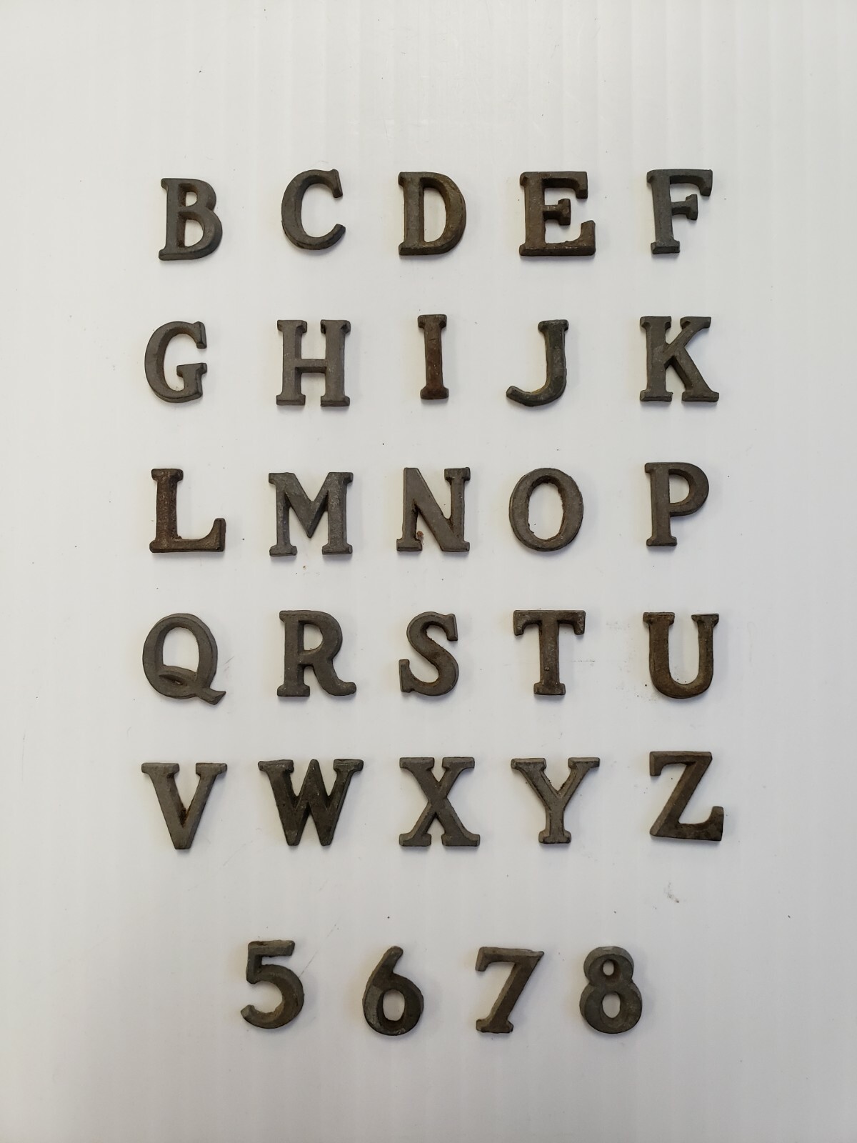 Metal Letters and Numbers 1 inch long Narrow Font price per letter*