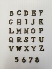 Metal Letters and Numbers 1/2 inch long Roman Font price per letter  