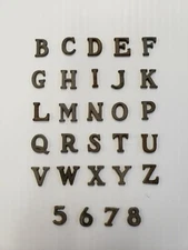 Metal Letters and Numbers 1/2 inch long Roman Font price per letter  *