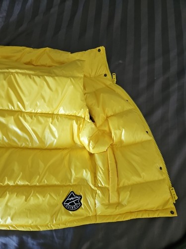 AVIREX Gilet Tampone FliGHT Uomo MEDIUM GOLDEN Trapuntato Lavoro Moda Zip Snow Camp - Foto 9 di 13