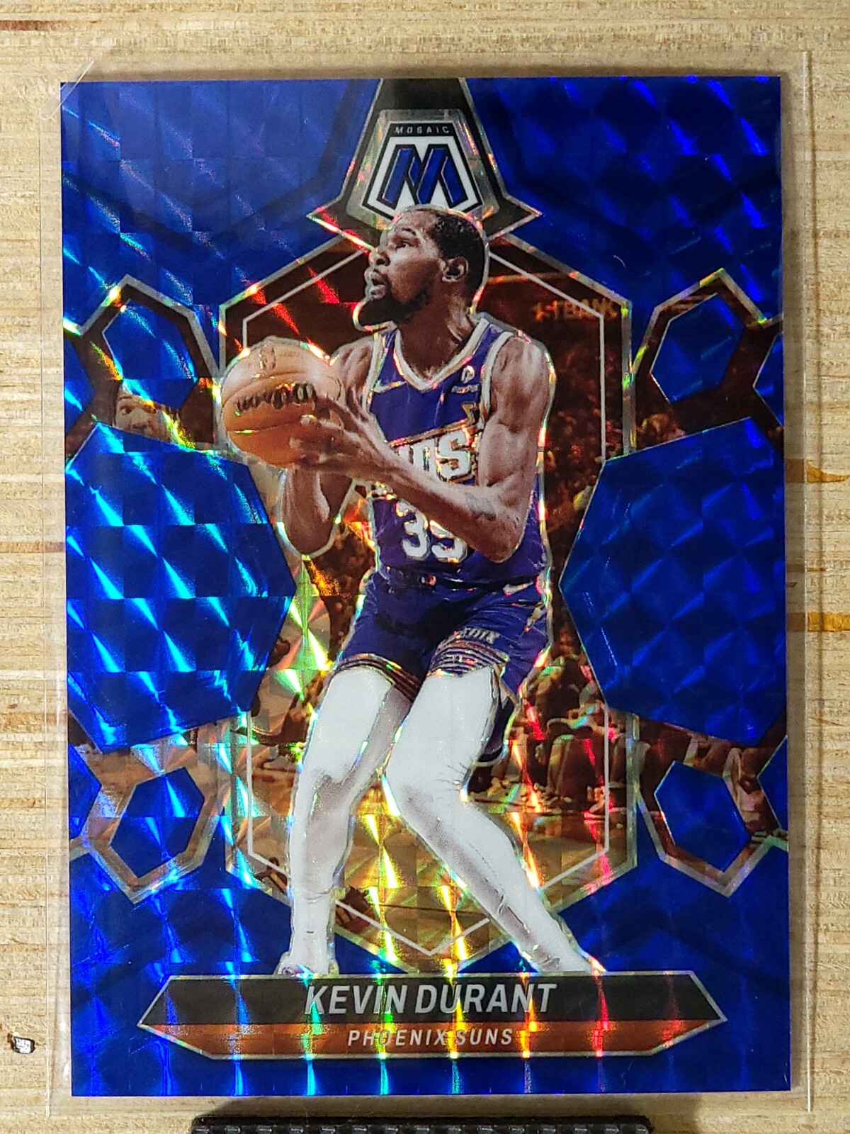 2023-24 Panini Mosaic 180 Kevin Durant Blue 015/199