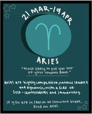 Aries Most Likely Pull Out Comfort Zone Zodiac Sign Celestial Astronomy -MAGNET