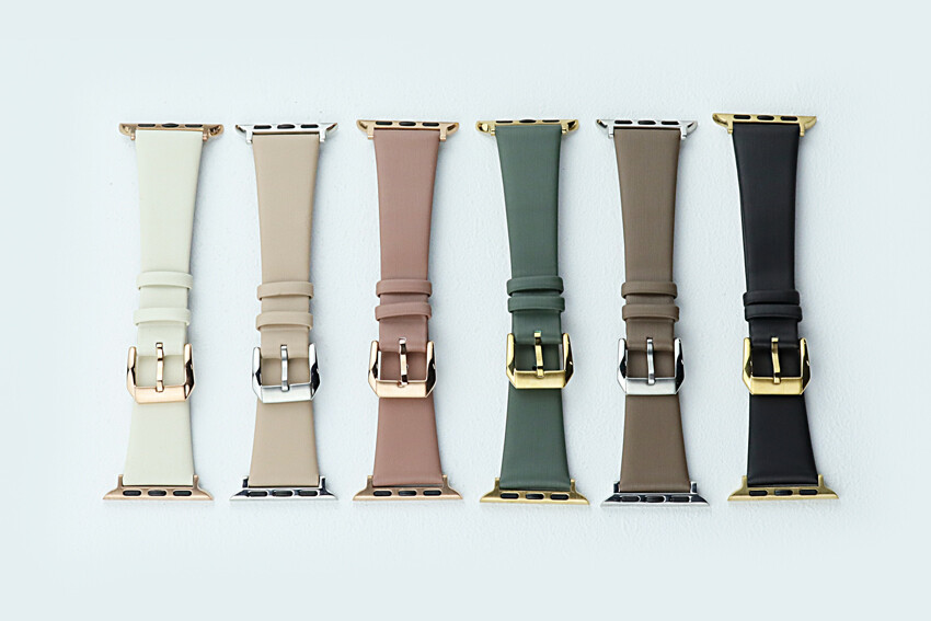 Bracelet For Apple Watch Series Ultra2 9 8 7 6 5 SE Spun Silk Leather Strap