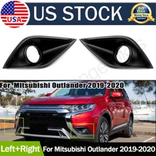 Pair Fog Light Cover Trim Grilles For Mitsubishi Outlander 2019-2020 Left+Right