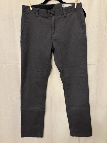 Volcom True To This Chino Grigio 32” Vita (Reale) X 30” Lunghezza