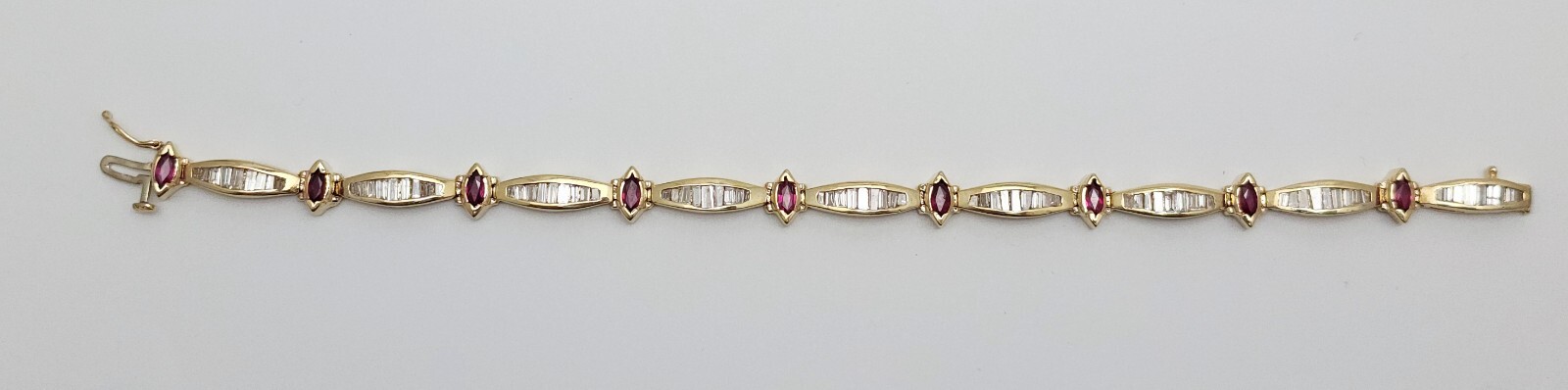 Unique 14K Solid Yellow Gold Designer Ruby & Diam… - image 7