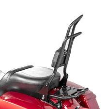 MOFUN 28" Backrest Sissy Bar Luggage Rack For Harley Street Glide Road King 09+
