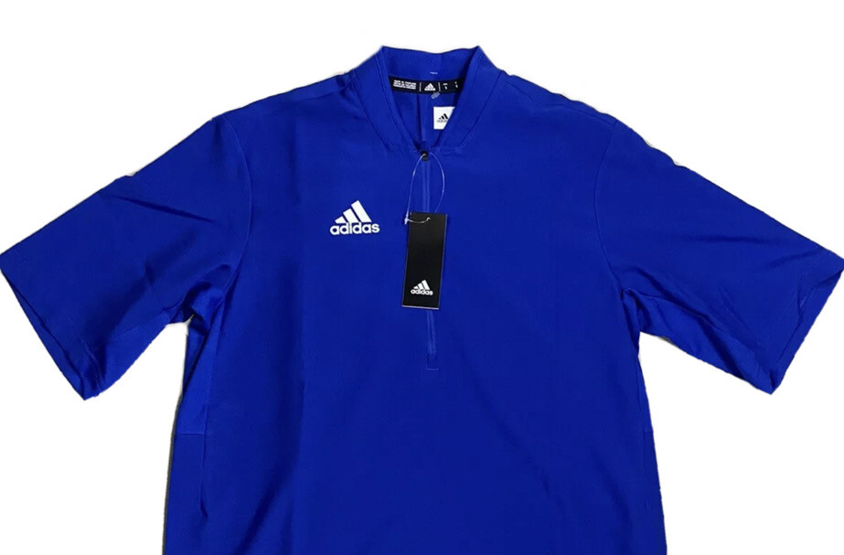 Adidas Team Iconic Short Sleeve 1/4 Zip Cage Jacket - - Size M