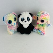 Ty Beanie Boos Animals Kids Pretend Play Ming Hope Rainbow 3 Piece Lot