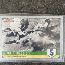 Joe DiMaggio #5 Prices | 1992 Score Joe DiMaggio | Baseball Cards