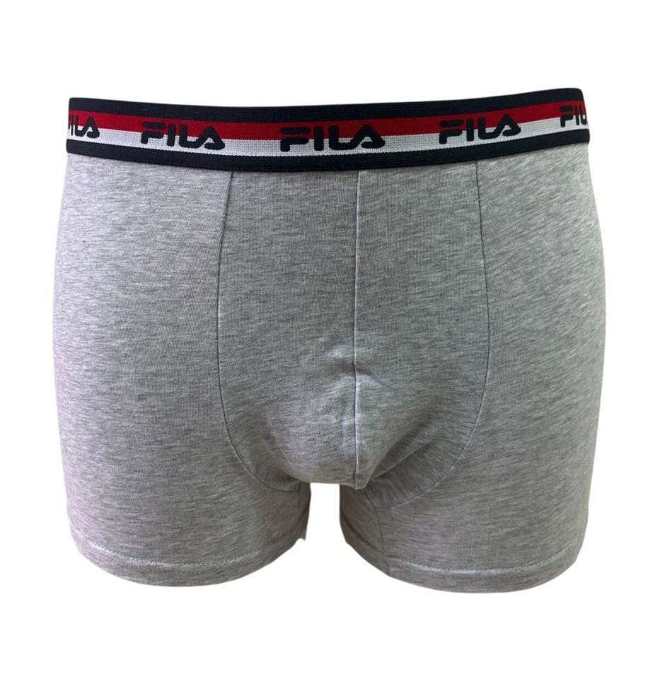 3 Boxer Intimo Uomo Fila In Cotone Elasticizzato Con Elastico Esterno Con Logo - Immagine 3 di 4