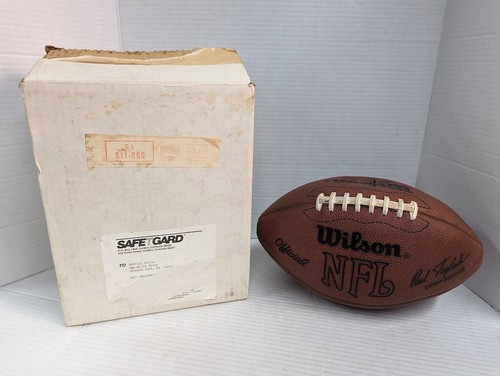 RARE 1989 Buffalo Bills Practice Used Game Football W/ Original Box WILSON
