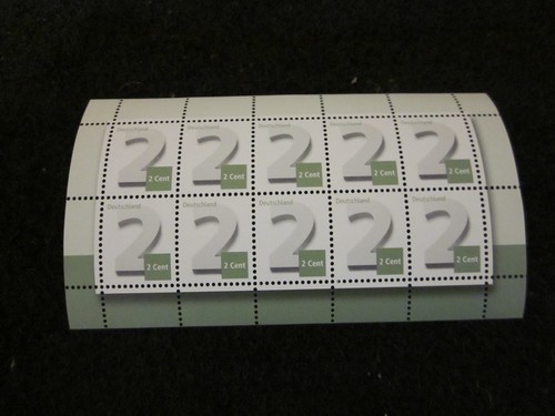 2 Cent Ergänzungsmarke 2013 - je 1 x KB nassklebend Postfrisch -
