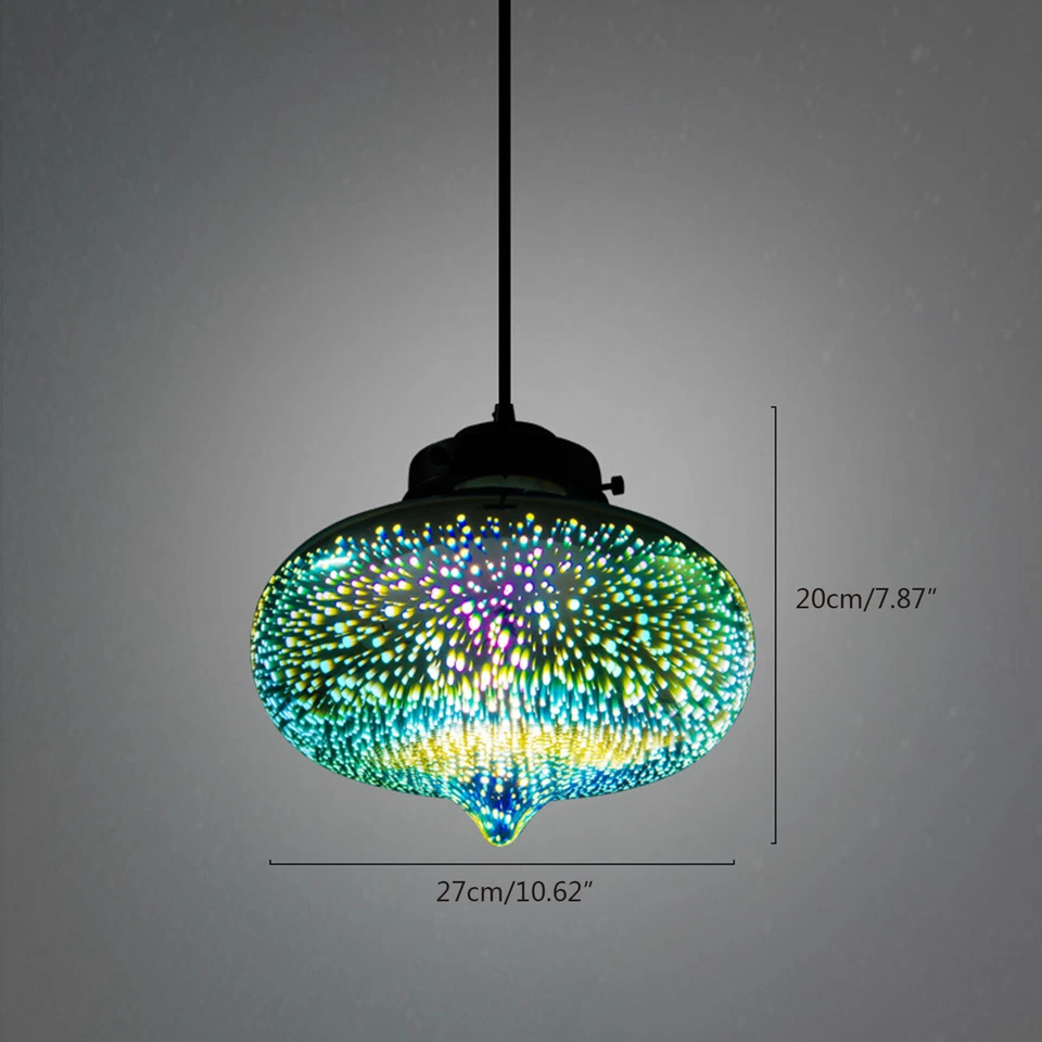 Modern Ceiling Light 3D Colorful Glass Fireworks Pendant Lamp Chandelier Fixture - Image 4 of 4