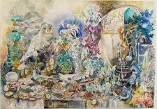 original still life watercolor painting