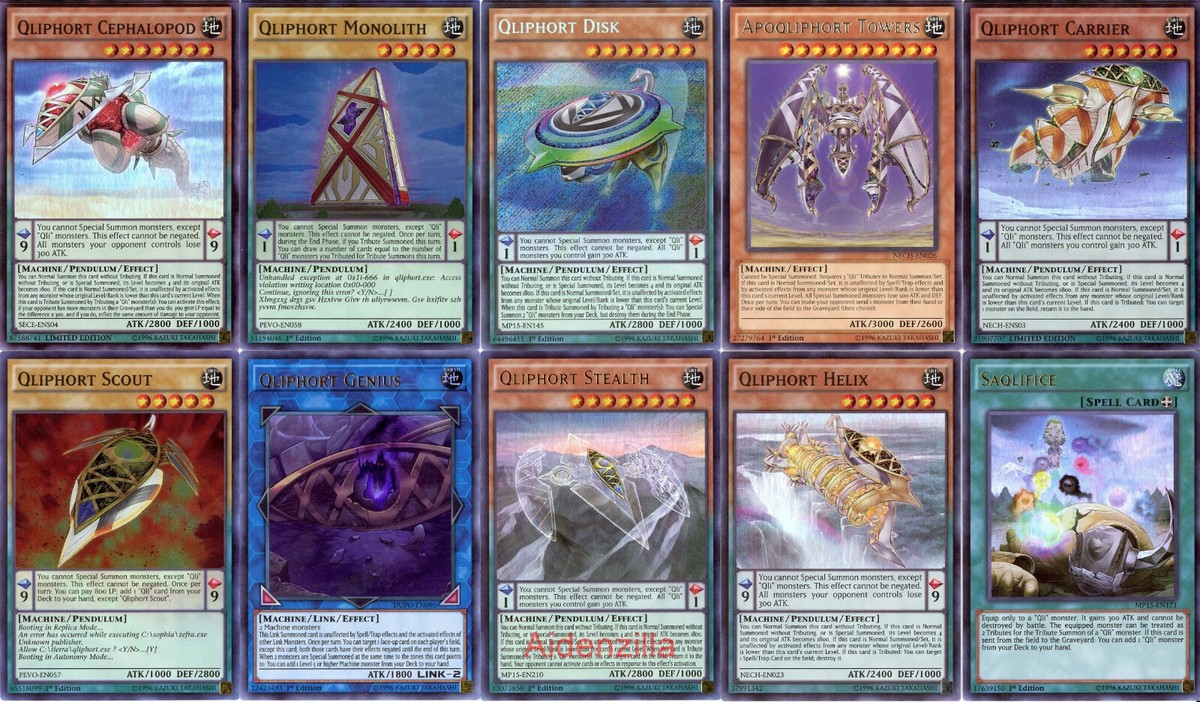 Yugioh Qliphort Deck - Scout Monolith Helix Saqlifice
