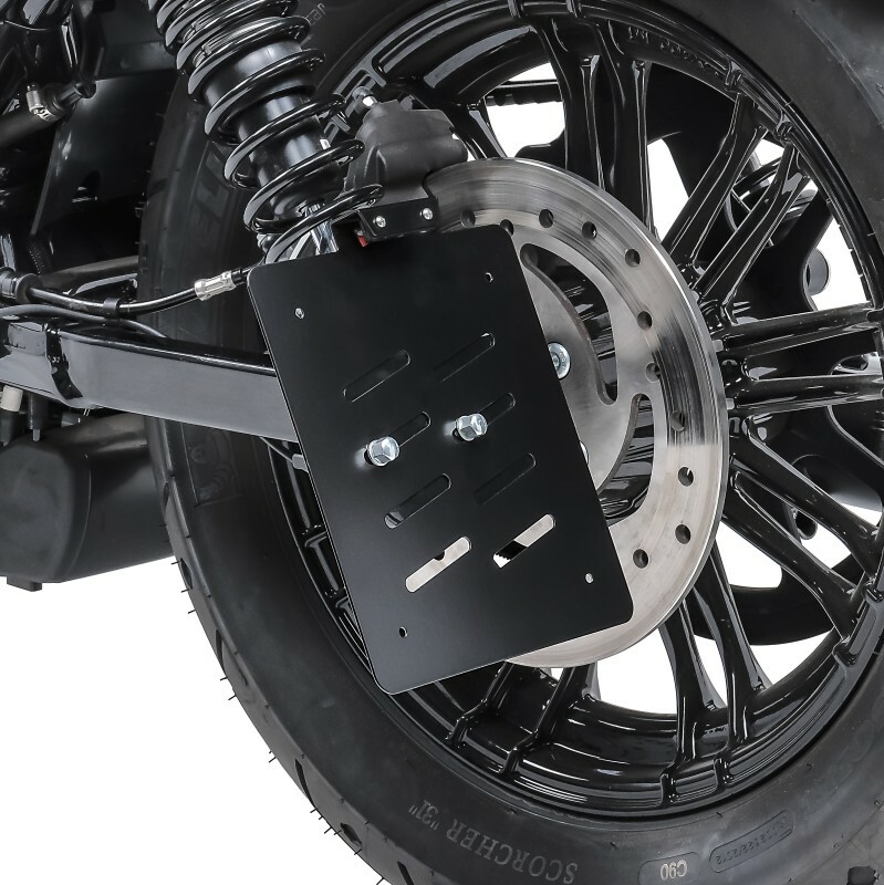 Support De Plaque Latéral Pour Harley Sportster Forty-Eight 2010-2020 - Avec éclairage LED