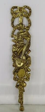10" h- Antique French Gilded Bronze Furniture Pediment Decoration - Louis XVI 