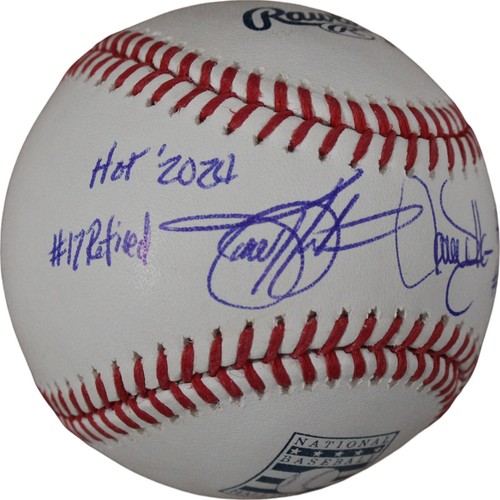 Todd Helton Larry Walker Autographed Colorado Rockies OML Baseball Beckett 47623 - Picture 2 of 7