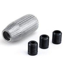 For Most Car 6-speed 5-speed 4-speed Glossy Silver Carbon Fiber Shift Knob