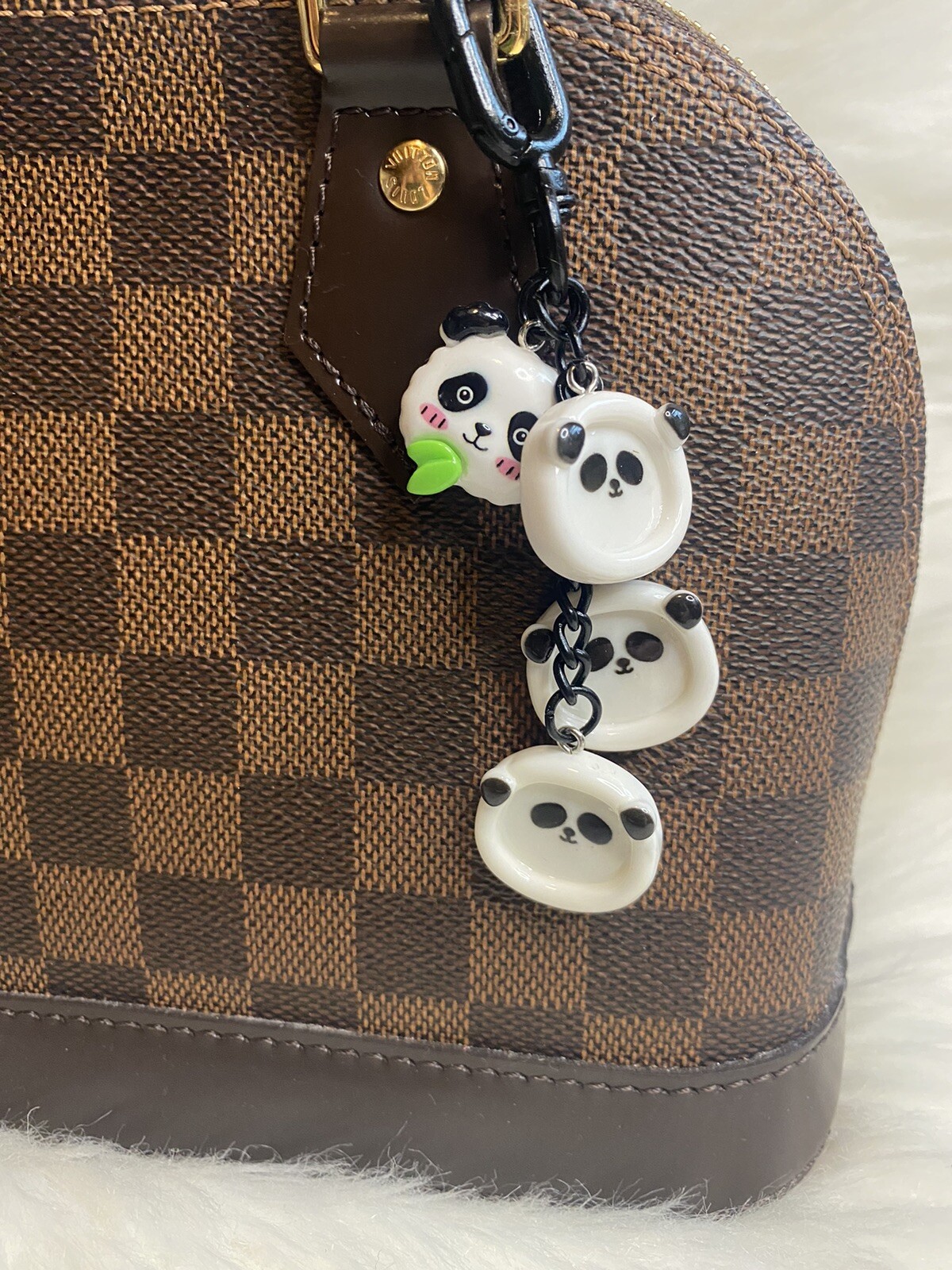Panda Bag Charm Key Ring Fob Keychain Purse Charm Y2K New | eBay
