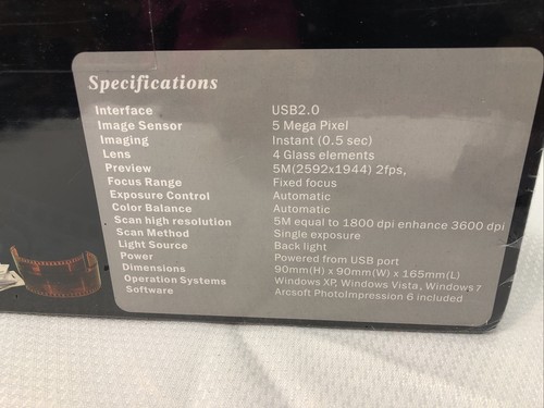 Svp Fs1200 Digital Film 35mm Negative & Slides Scanner-black New - Picture 3 of 6