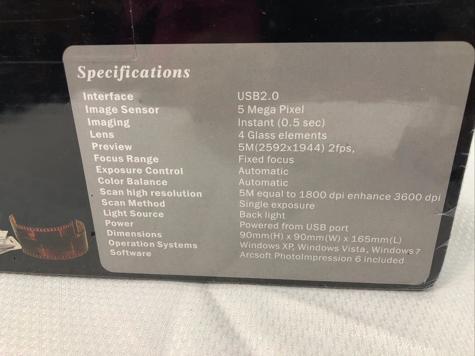 Svp Fs1200 Digital Film 35mm Negative & Slides Scanner-black New - Image 3 of 4