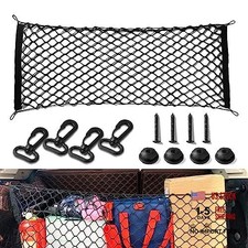 Car Rear Cargo Net, Trunk Cargo Storage Net with Hooks, Cargo 35.43 "x15.74"
