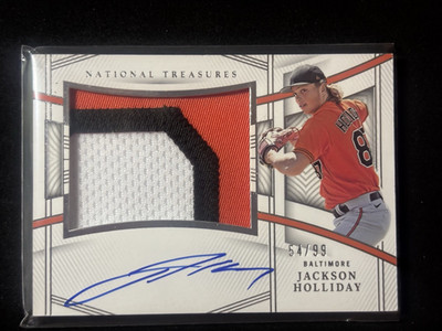 2023 National Treasures Jackson Holliday Patch Auto 54/99 Baltimore Orioles #3