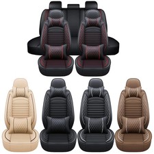 Forros Para Asientos De Carros Covertores Cuero Sintetico Funda Universales US